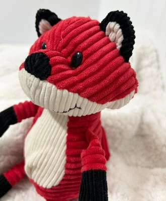 复古动物冒险填充动物 2013 Rusty 橙色灯芯绒狐狸毛绒 — 第 1/4 张图片