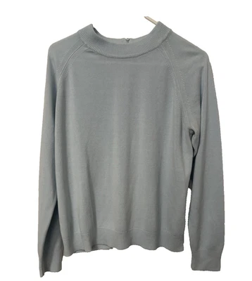 Suéter feminino Debbie Morgan XL azul claro ajustado Preppy Academia - Imagem 1 de 4