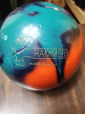 Hammer First Blood Bowling Ball Green Tea Orange Black 15 Lb  - Image 1 of 4