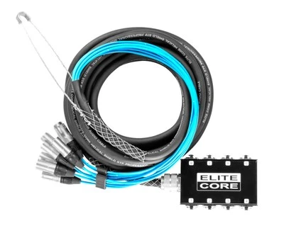 8 Channel 30ft Black Audio Snake Cable Shielded 24 Gauge Transport Bag Included - Image 1 of 3