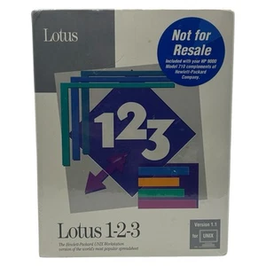 Lotus 1-2-3 Release 1.1 for Hewlett Packard Unix Workstations NFR HP 9000 Sealed - Picture 1 of 6