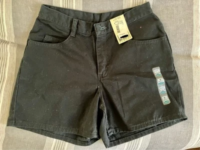 NUEVO-LEE-Riders-Pantalones Cortos de Jean para Mujer-Talla 6-MEDIO-NEGRO Denim-100% Algodón-VINTAGE Foto 1 de 4