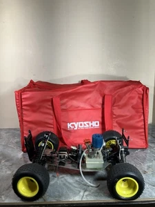 Vintage Kyosho Outlaw Rampage Nitro 2WD RC Truck OS Max W Pit Bag UNTESTED AS IS - Picture 1 of 18