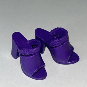 Barbie Purple Slip On Wedge Sandals Shoes Doll Size  - Picture 1 of 6
