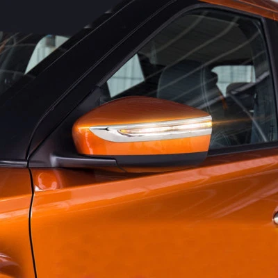 Espejo retrovisor lateral cromado ABS para Nissan Leaf cubierta a rayas 2018-2020 Foto 1 de 4