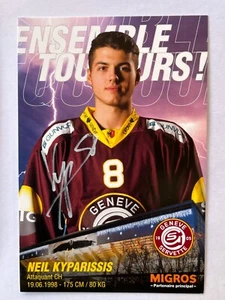 Autograph NEIL KYPARISSIS-Servette Geneve-Ice Hockey SWITZERLAND-signed-AK - Picture 1 of 2
