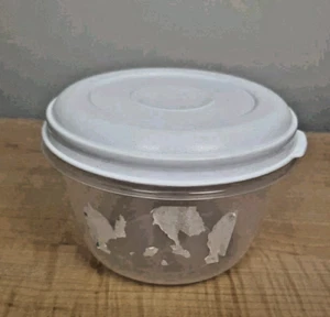 Contenedor de almacenamiento vintage Rubbermaid Servin' Saver 4 tazas #2 redondo 0028 blanco - Imagen 1 de 12