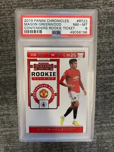 2019 PANINI CHRONICLES Mason Greenwood #RT23 Contenders Rookie RC Man U PSA 8 - Picture 1 of 1
