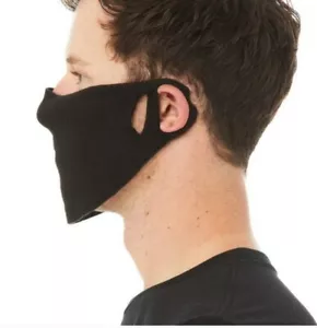 Bella + Canvas, Canvas Cloth Face Coverings, Face Mask, Black, Pack Of 10 - Picture 1 of 6