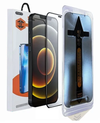 2 uds vidrio real para iPhone 15 14 13 12 Pro Max lámina protectora blindada con ayuda de colocación - Imagen 1 de 4