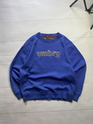 Sudadera vintage Umbro box fit oversize logotipo grande y2k color azul talla M Foto 1 de 4