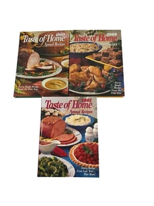 Vintage Lot 3 Taste of Home Annual Recipes Cookbooks 1999 2000 2001 Hardcover - Picture 1 of 6