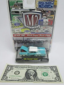 M2 Machines - Auto Drags -Release 4 - Stage One - Teal 1958 Chevrolet Impala - Picture 1 of 3