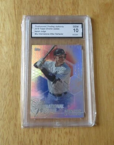 2018 Topps Chrome Update AN INTERNATIONAL AFFAIR #AJ AARON JUDGE—10/Gem Mint! - Picture 1 of 2