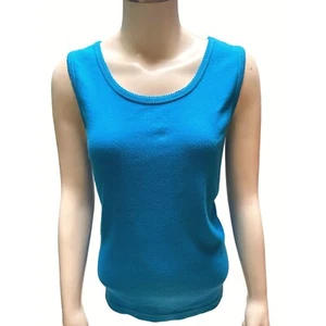 Claudia D. Womens Blue Sleeveless Tank Top XL - Picture 1 of 7