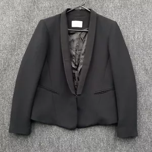 SANDRO PARIS Tuxedo Blazer Size 38 Black Colour Womens Hook Closure - Picture 1 of 13