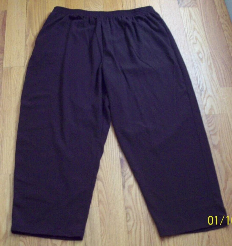 Pantalón Studio 1940 Marrón Mujer Talla 22/24 Cintura Elástica ENTREPIERNA 27" Bolsillos Foto 1 de 2