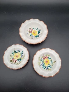 Vintage Made In Italy Hand Painted Nesting Trinket Dishes Scalloped Edge - Picture 1 of 6