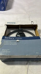 MOEN Y2686BL Banbury Anello Asciugamano da Parete in Finitura Nero Opaco - Foto 1 di 2