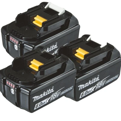 Makita Akku Ersatzakku BL1860B - 3er Set - Original - 18V/6,0Ah - 197422-4 - Bild 1 von 4