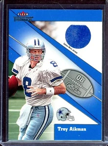 TROY AIKMAN ~ 2002 Fleer Throwbacks QB Collection Memorabilia Jersey #1 - Picture 1 of 1