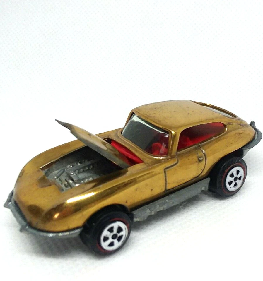 Jaguar personalizado Johnny Lightning XKE 1969 dourado fabricado nos Estados Unidos - Imagem 1 de 4