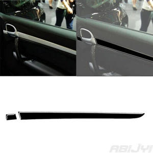 2Pcs Glossy Piano Black Passenger Side Door Panel Cover Trim For Porsche Cayenne - Picture 1 of 12