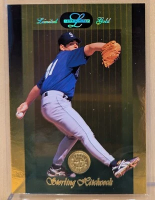 1996 Leaf Limited GOLD #73 Sterling Hitchcock Mariners RARE GOLD FOIL PARALLEL - Image 1 of 2