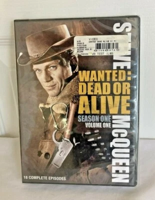 WANTED: DEAD OR ALIVE DVD SEASON 1, VOLUME 1 STEVE McQUEEN 18 Complete Episodes - Image 1 of 3