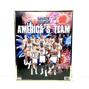 Vintage USA Basketball Dream Team Framed Poster 16x20 StarLine Michael Jordan - Picture 1 of 6