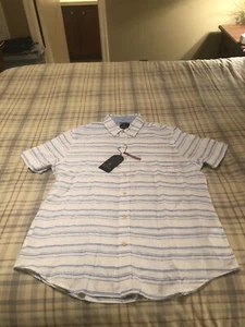 THE ORIGINAL BEN SHERMAN SHORT SLEEVE BUTTON DOWN SHIRT-MEDIUM-NEW WITH TAGS - Picture 1 of 11