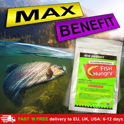10 Packs of FISH HUNGRY Bait Attractor Secret Components New Fishing Component - Image 1 of 4