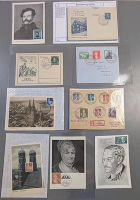 German Commemorative Stamp Collection with Covers and Postcards - Image 1 of 4