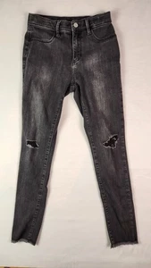 Old Navy Mädchen schwarze Jeans 16 Ballerina Jeggings Stretch Skinny Adj. Distressed - Bild 1 von 8