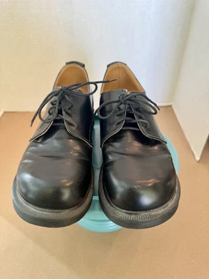 Vtg Doc ENGLAND Dr Martens 8461 Derby Platform Oxford Black Women 8 US 6 UK   - Image 1 of 4
