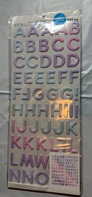 Puffy Alphabet Stickers Multicolor Pastel Colors - Image 1 of 4
