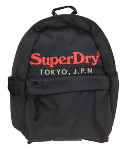Superdry Venue Montana Backpack One Size Black Laptop Sleeve Pocket Zip Used F1 - Picture 1 of 14