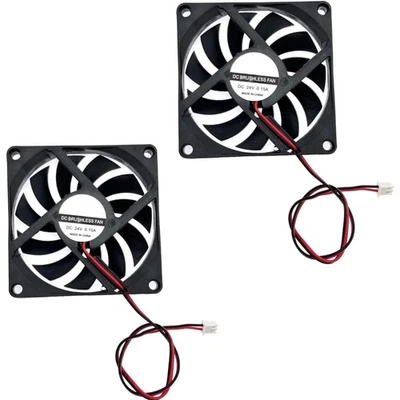 DC 24V 80mm PC Lüfter mit Kabel Silent Luftkühler 2 Stück - Bild 1 von 4