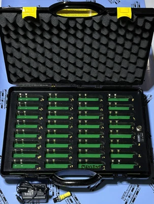 MYLAPS / AMB / TRANX260 CAR/BIKE 32x TRANSPONDER CHARGER BRIEFCASE COMBO - Image 1 of 4