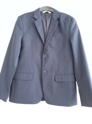 H&M Boys Navy Double Button Up Blazer With False Pockets - Image 1 of 4