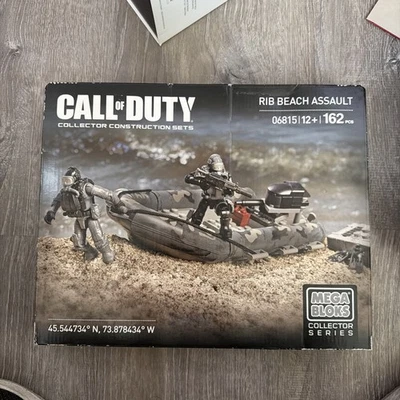 Mega Blocks 使命召唤收藏家建筑套装 RIB 海滩突击 06815 全新 — 第 1/4 张图片