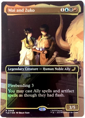 MTG Mai and Zuko (Borderless Foil) Avatar Eternal-Legal 68 NM - Image 1 of 4