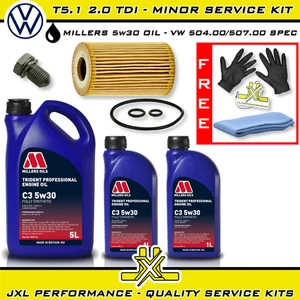 VW Transporter T5.1 2.0 TDI CR Minor Oil Service Kit - Millers Oil 5w30 - Picture 1 of 1