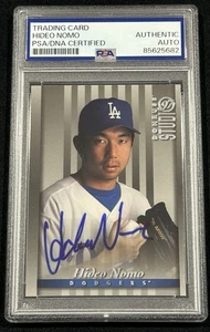 1997 Donruss Studio #73 Signed Hideo Nomo Autographed Auto Dodgers Card PSA COA - Picture 1 of 2