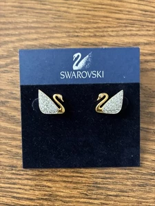 Swarovski Ohrringe Schwan signiert - WUNDERSCHÖN! - Neu - Bild 1 von 2