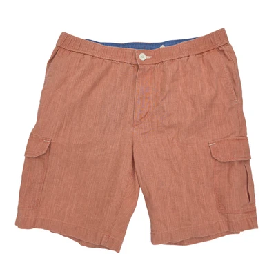 Pantalones Cortos Tommy Bahama The Dream Cargo Para Hombre Grandes 9" Naranja Cañón Algodón Lino Foto 1 de 4