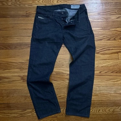 Jeans Diesel Masculino 30x32 Thavar Slim Skinny Lavagem Escura Azul Denim 0677J D6 - Imagem 1 de 4