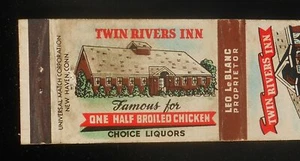 1940er Twin Rivers Inn ein halb gebratenes Huhn Leo LeBlanc Smithfield RI MB - Bild 1 von 1