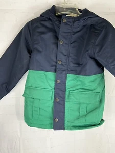 Youth Gymboree Lined Jacket Size Medium(7/8) Hooded Zipper/snaps - Picture 1 of 3