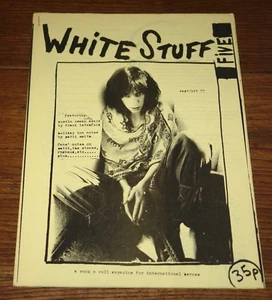 WHITE STUFF NUMBER #5 ORIGINAL SANDY ROBERTSON 1977 UK PATTI SMITH PUNK FANZINE - Imagen 1 de 12